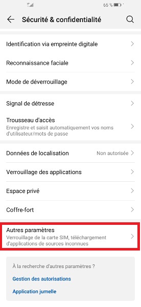Changer votre code PIN de son Huawei Y6 2019